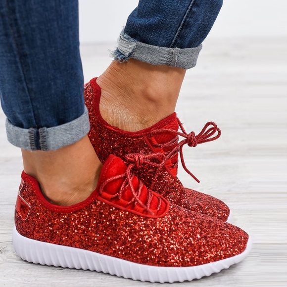 Sparkling Lace Up Sneakers
